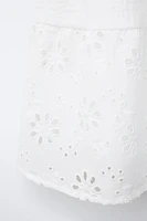 ROBE À TEXTURE FLEURS BRODÉES