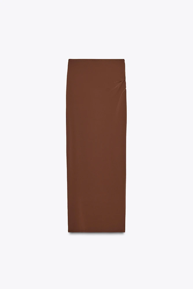 JUPE EN POLYAMIDE FRONCÉE