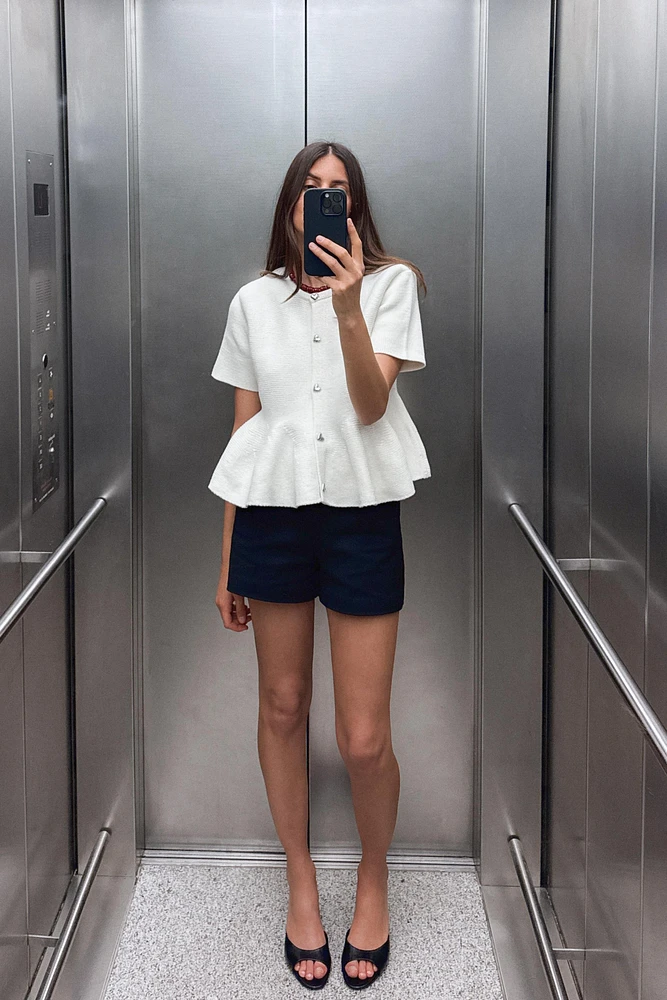 PEPLUM KNIT JACKET