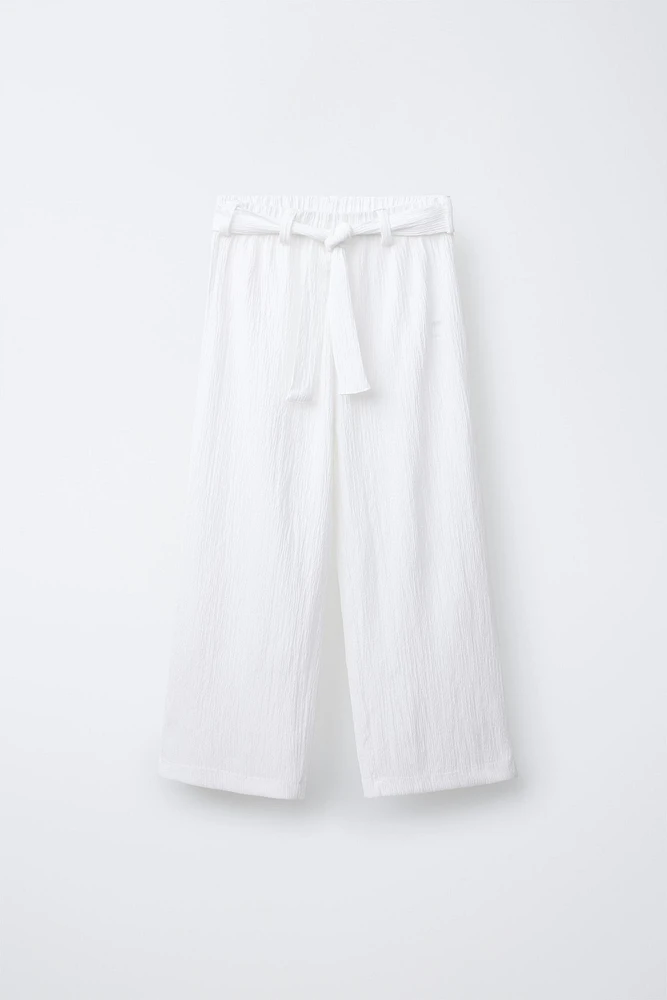 PANTALON À TEXTURE CEINTURE