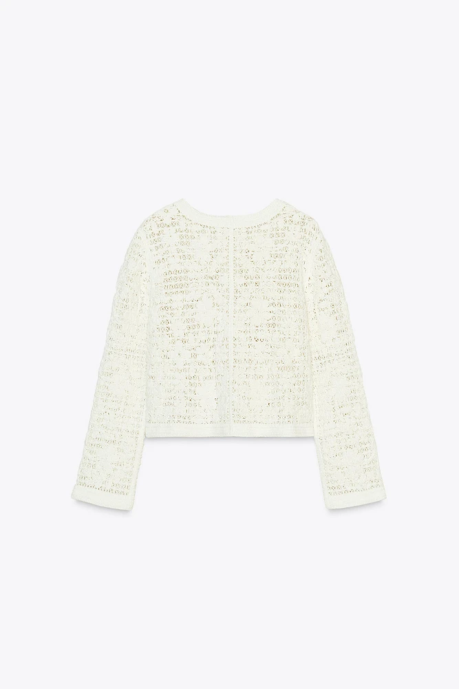 CROCHET BUTTON JACKET
