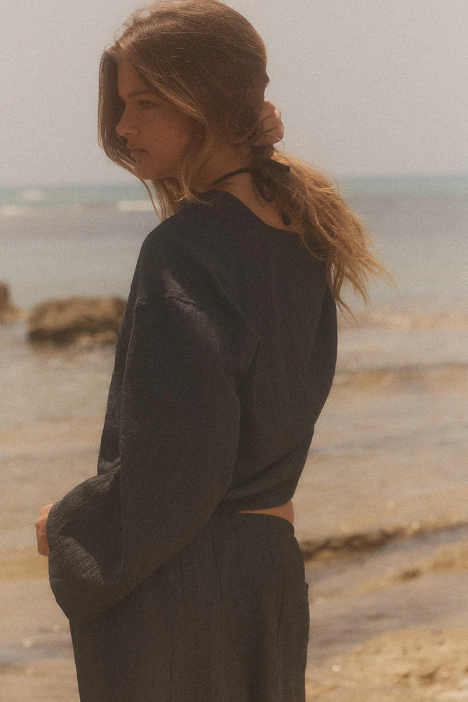 KIMONO EFFET PLISSÉ