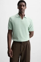 POLO EN MAILLE TEXTURÉE