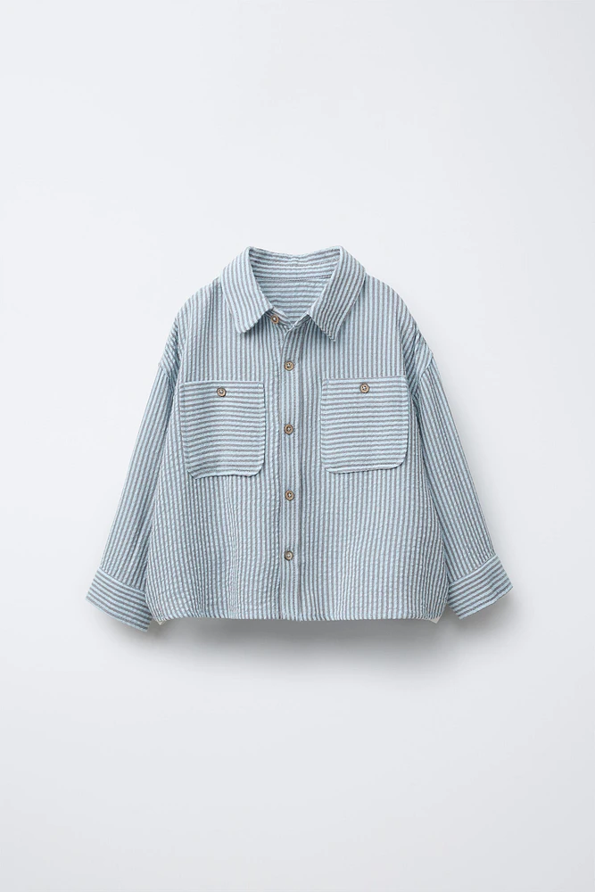 TEXTURED STRIPED SHIRT