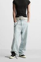 JEAN COUPE BAGGY FINI GRATTÉ