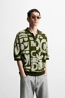 POLO EN MAILLE JACQUARD CONTRASTE