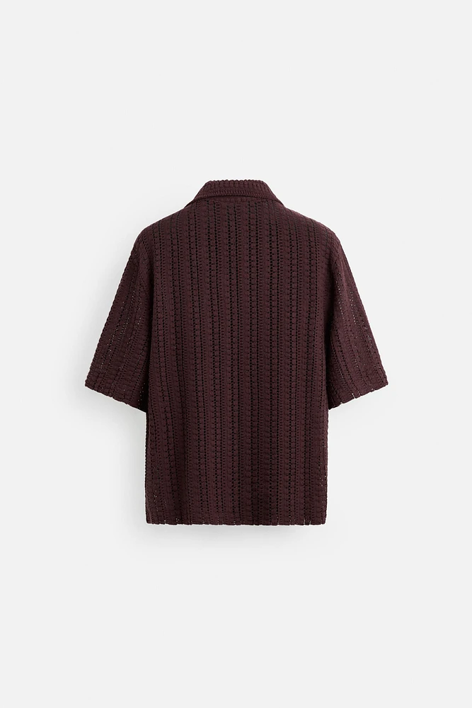 CROCHET TEXTURED SHIRT