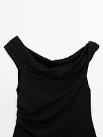 Top bustier drapé
