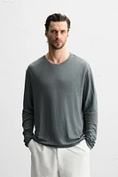 LINEN BLEND T-SHIRT
