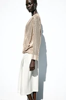 SEQUIN WRAP BLOUSE