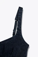 ROBE Z1975 MINI EN DENIM À BRETELLES