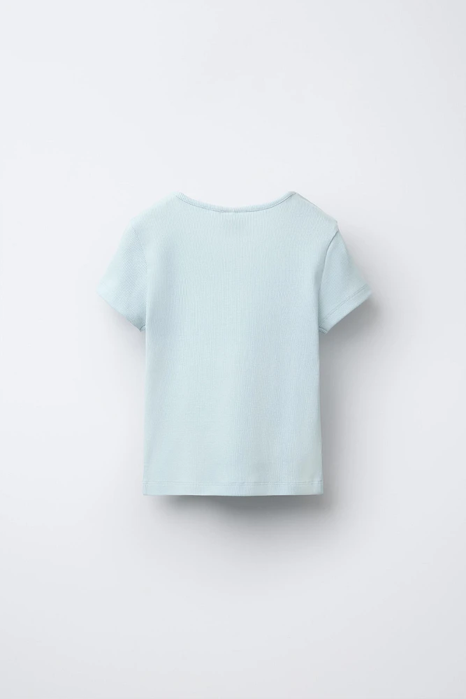 RIB BOW T-SHIRT