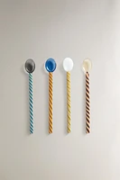LOT CUILLÈRES VERRE SPIRALE (LOT DE 4)