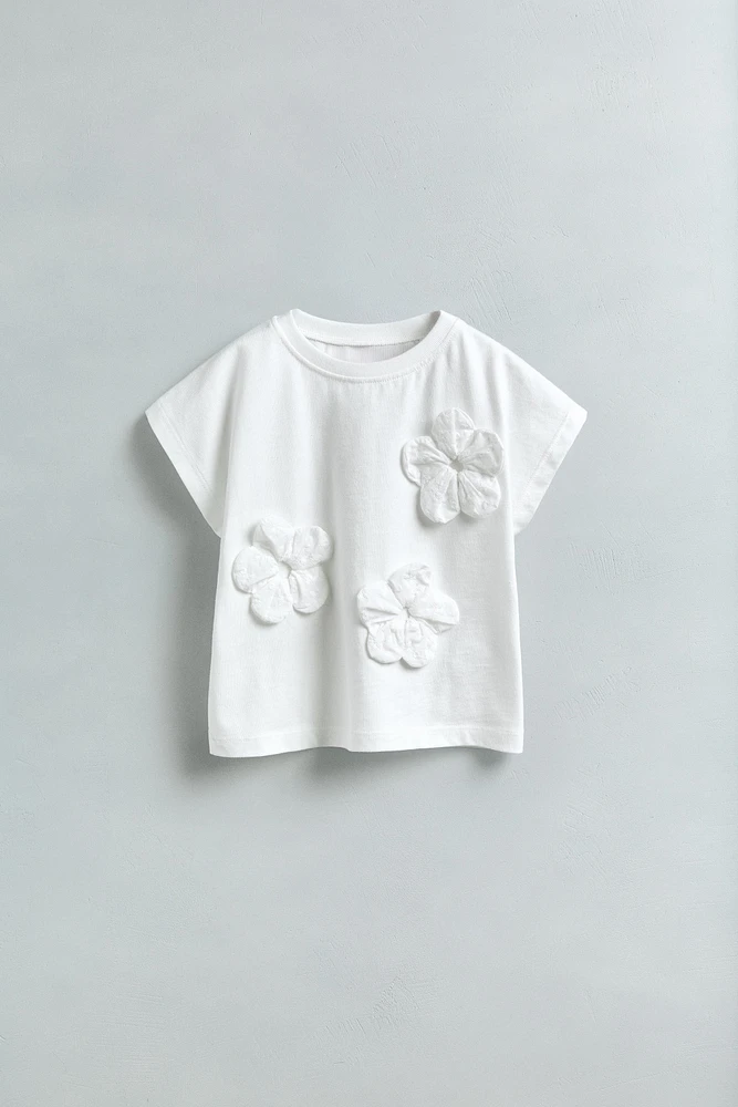 FLORAL APPLIQUÉ SHIRT