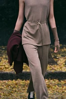 SOFT PIQUÉ MOCK NECK TOP