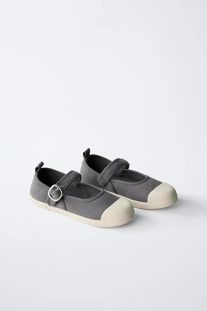 SPORTY COTTON BALLET FLATS