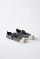 SPORTY COTTON BALLET FLATS