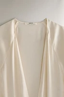 BEIGE SILK ROBE