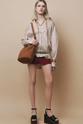 ZW COLLECTION OVERSIZED LINEN BLEND SHIRT