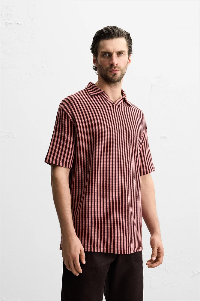 POLO JACQUARD RAYURES