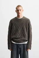 RIPPED JACQUARD SWEATER