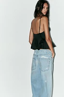 PLEATED POPLIN TOP