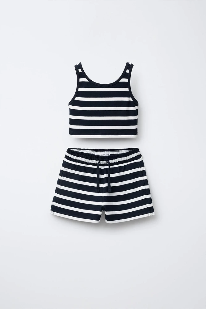 ENSEMBLE T-SHIRT RIB ET BERMUDA HEAVY