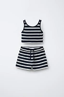 ENSEMBLE T-SHIRT RIB ET BERMUDA HEAVY