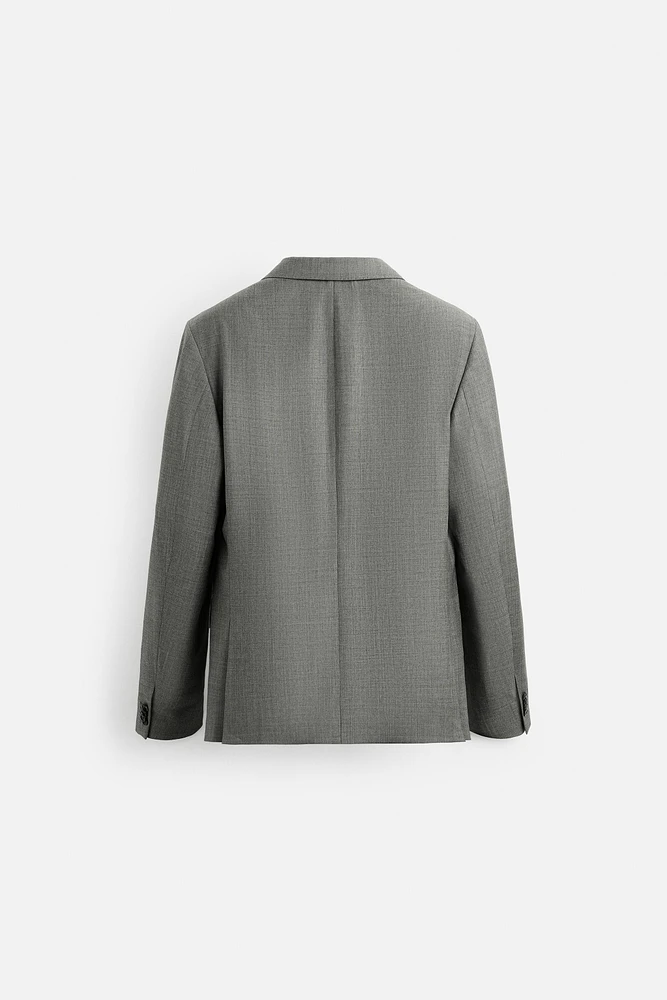BLAZER COSTUME STRUCTURÉ 100 % LAINE