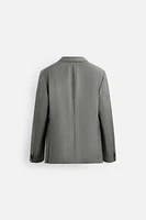 100% WOOL TEXTURED SUIT BLAZER