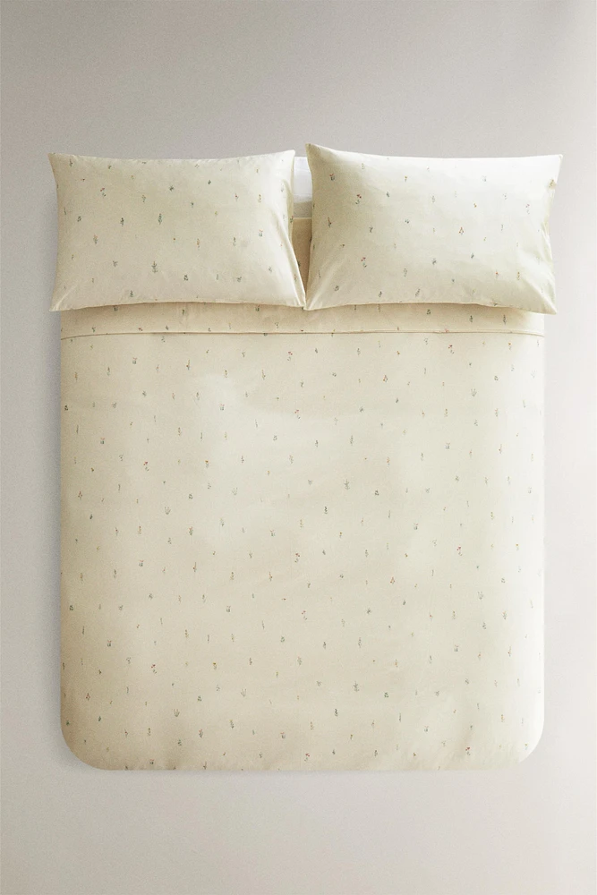 FLORAL PRINT DUVET COVER