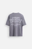 T-SHIRT À IMPRIMÉS EN MATIÈRES VARIÉES