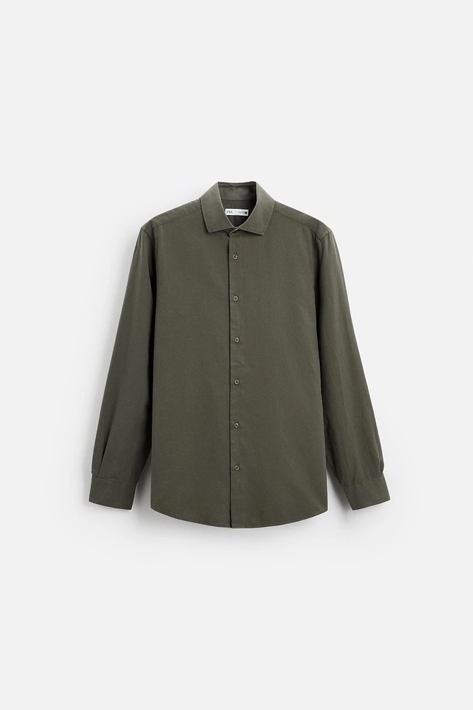 TEXTURED WEAVE TWILL SHIRT