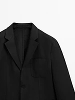 100% linen suit blazer