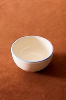 STONEWARE APPETIZER BOWL WITH RIM DETAIL