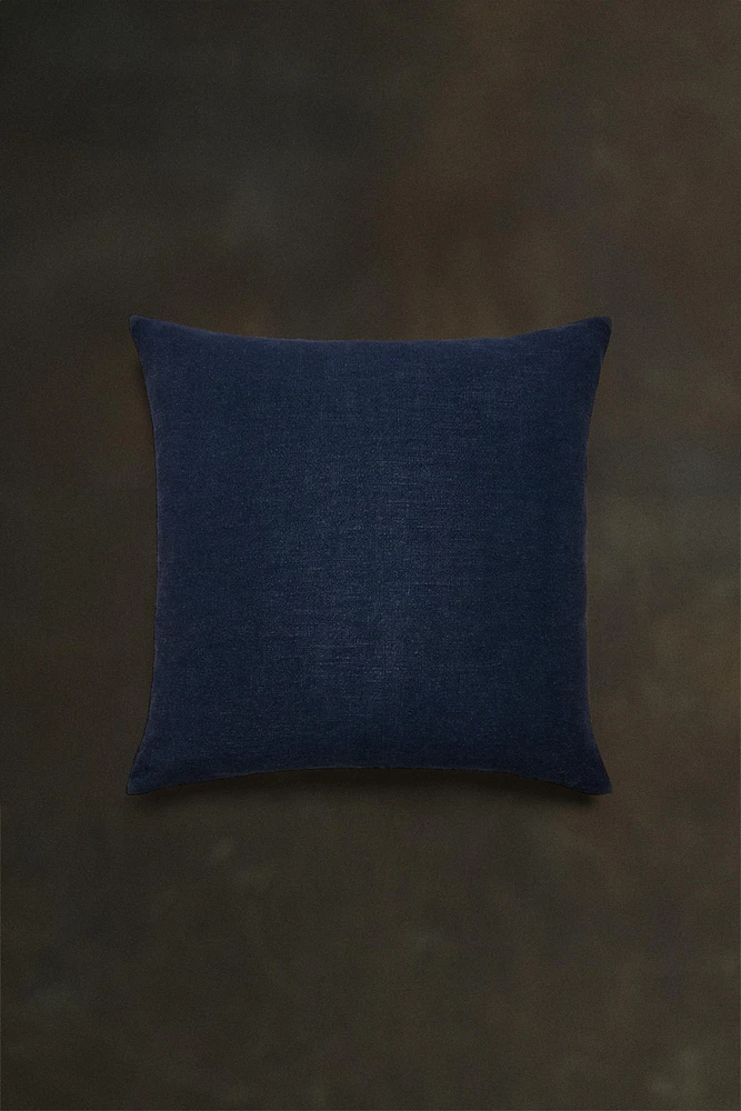 PLAIN LINEN THROW PILLOW COVER