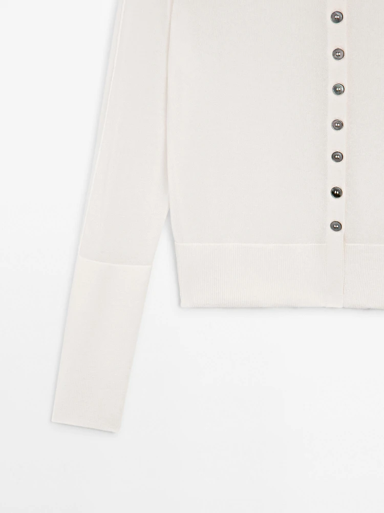Cardigan fin en coton mélangé - Studio
