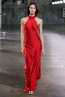 HALTER SATIN EFFECT DRESS