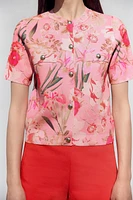 FLORAL PRINT KNIT TOP