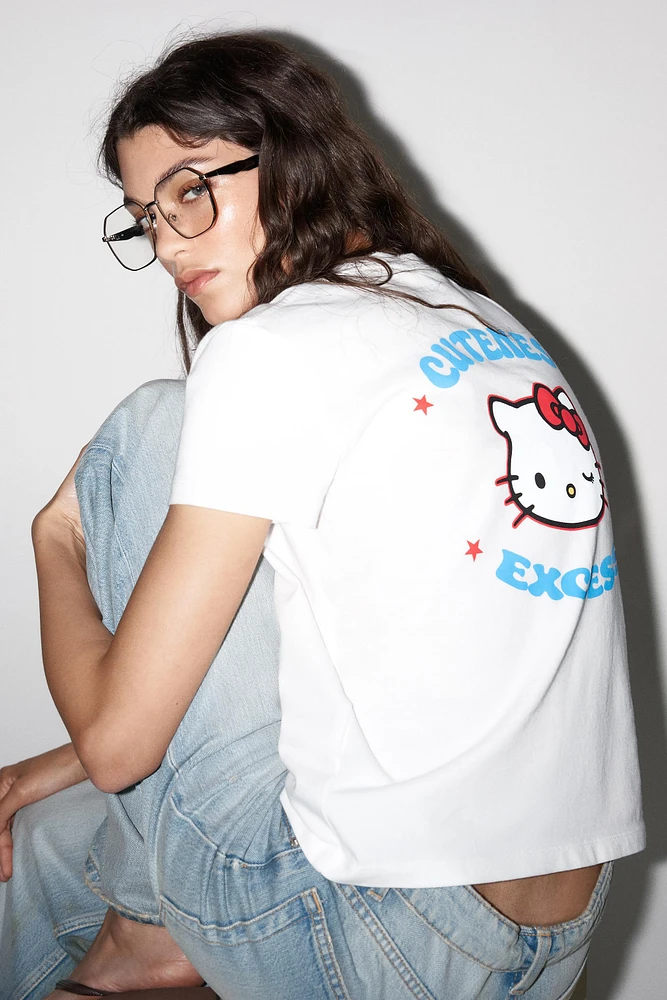 T-SHIRT EFFET DÉLAVÉ HELLO KITTY © 2025 SANRIO
