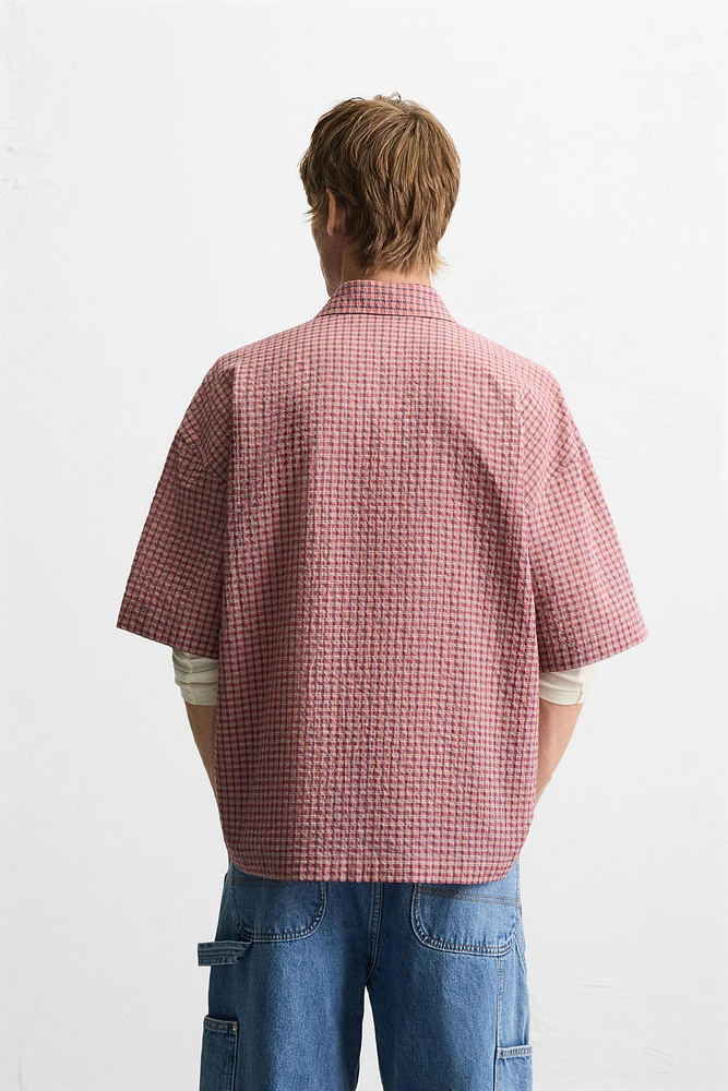 SEERSUCKER PLAID SHIRT
