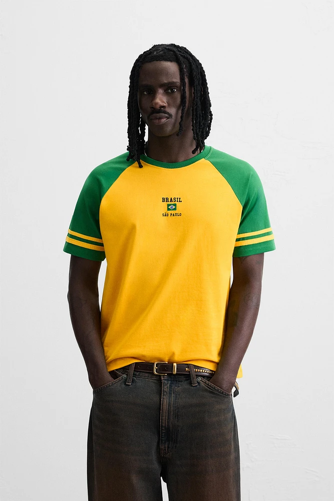 T-SHIRT COLOR BLOCK BRODÉ