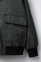 NYLON POCKET BOMBER