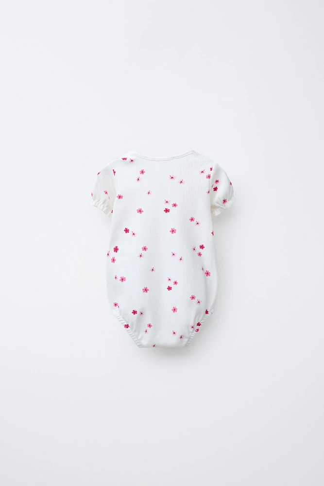 LOT DE DEUX BODYS IMPRIMÉ FLEURS