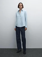 Flowing 100% linen shirt
