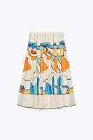 ZW COLLECTION PRINTED PLEATED SKIRT