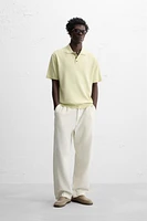POLO EN MAILLE DE COTON DÉLAVÉ
