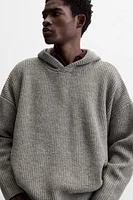 KNIT WOOL BLEND SWEATSHIRT