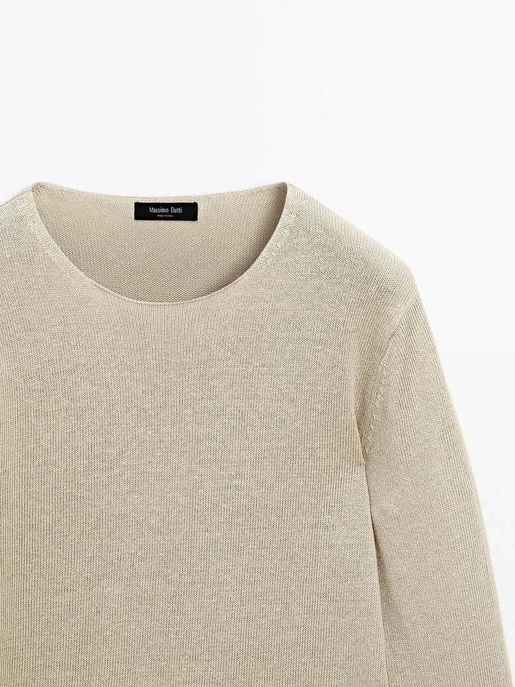 100% linen knit sweater