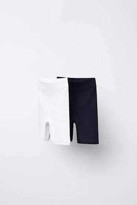 LOT DE DEUX LEGGINGS CYCLISTE UNIS